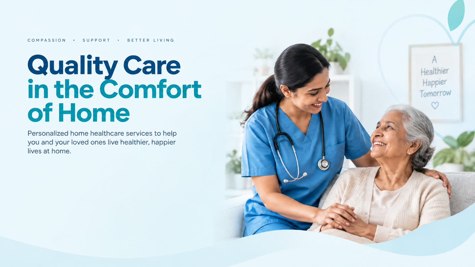 Home Healthcare Services in Bangalore with a professional nurse providing personalized care to an elderly woman at home