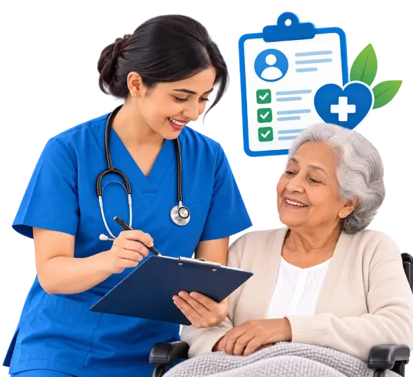A Nurse making a Personalized Care Plans