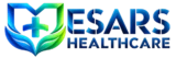 Mesars Healthcare logo with a blue medical cross and green-blue leaf design.